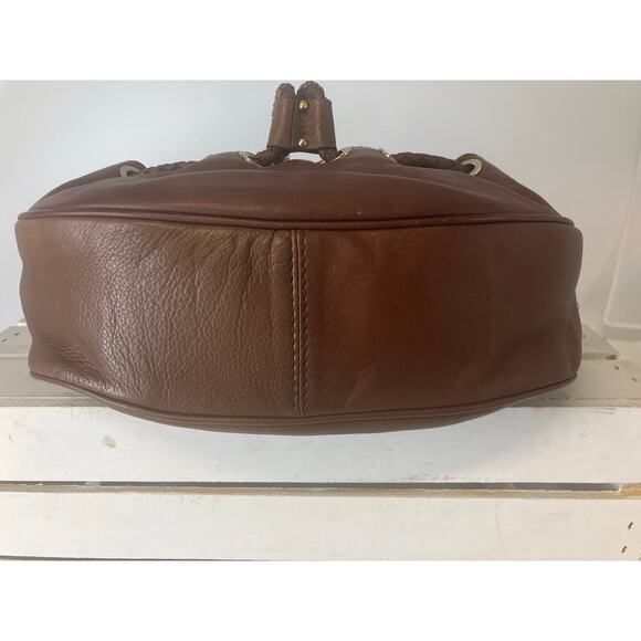 MICHAEL KORS MEDIUM BROWN PEBBLED LEATHER VINTAGE HOBO BAG - Picture 9 of 16